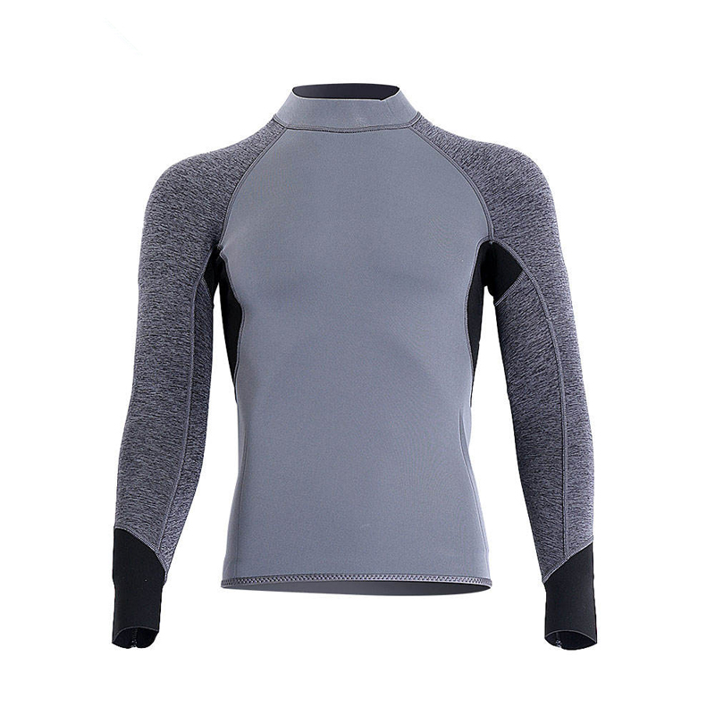 Chaqueta de snorkel unisex de neopreno gris de manga larga