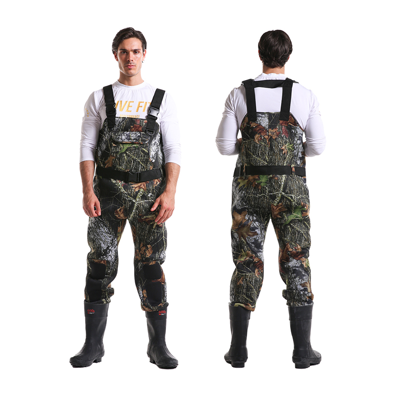 Vadeador pesquero de camuflaje de neopreno