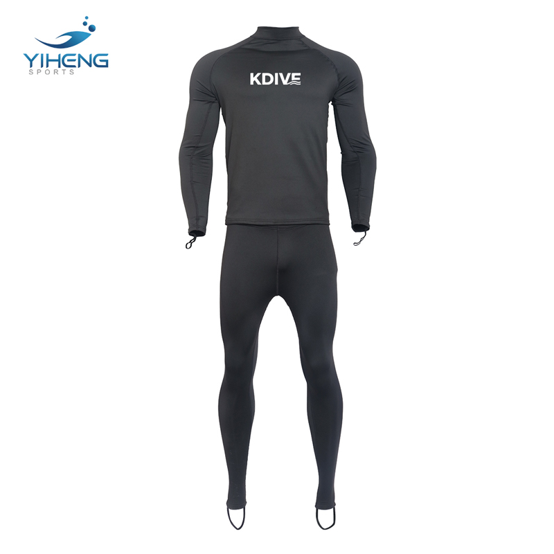 Traje de secado rápido de dos piezas con jersey de licra negro para hombre