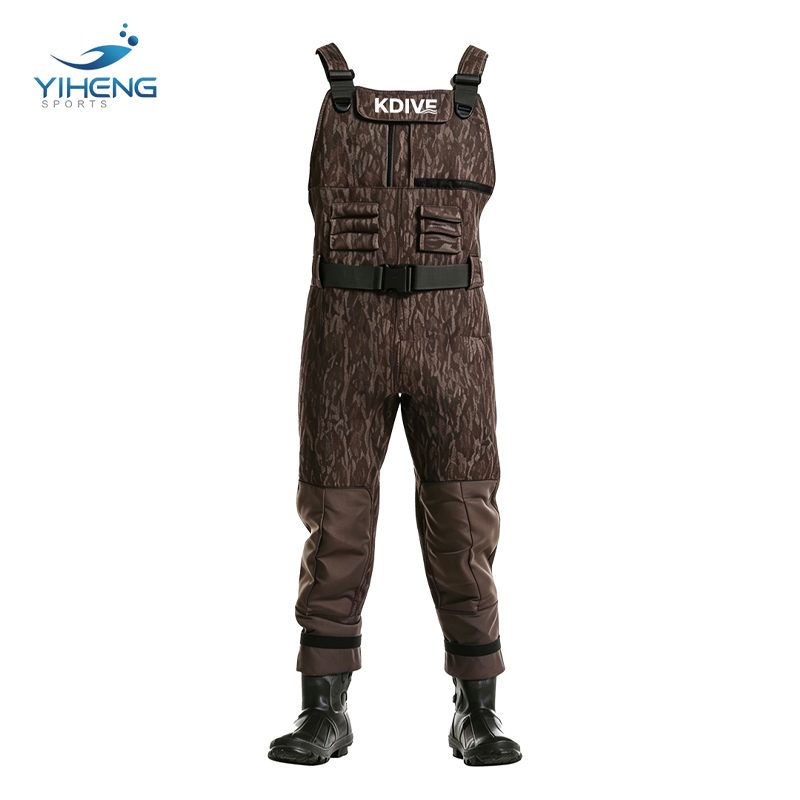 Vadeador de neopreno de corte entallado – Brown Bark Camo