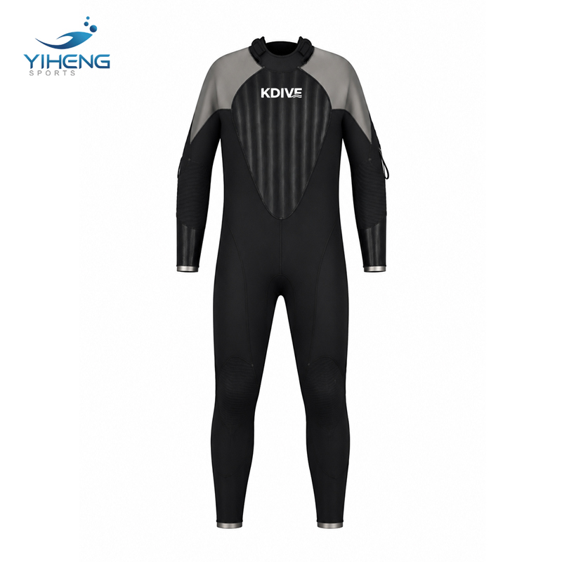 Traje de neopreno completo GBS SUP de 3 mm para hombre con cremallera trasera negra