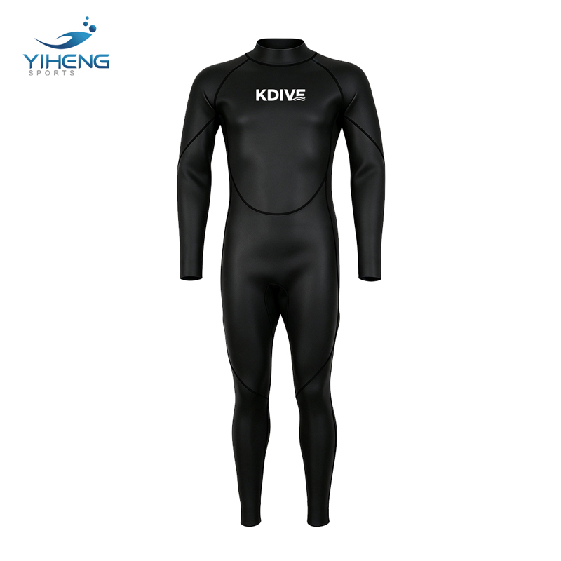 Traje de neopreno de triatlón de 3 mm con cremallera trasera y piel completa para hombre